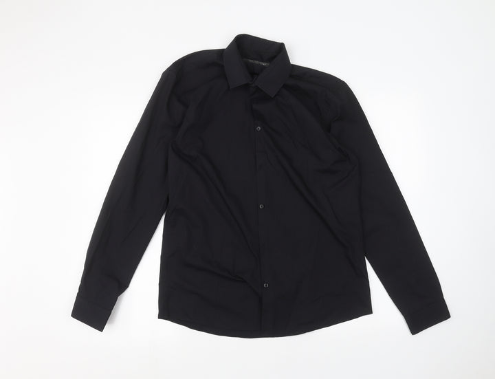 Primark Mens Black Dress Shirt Size 15.5