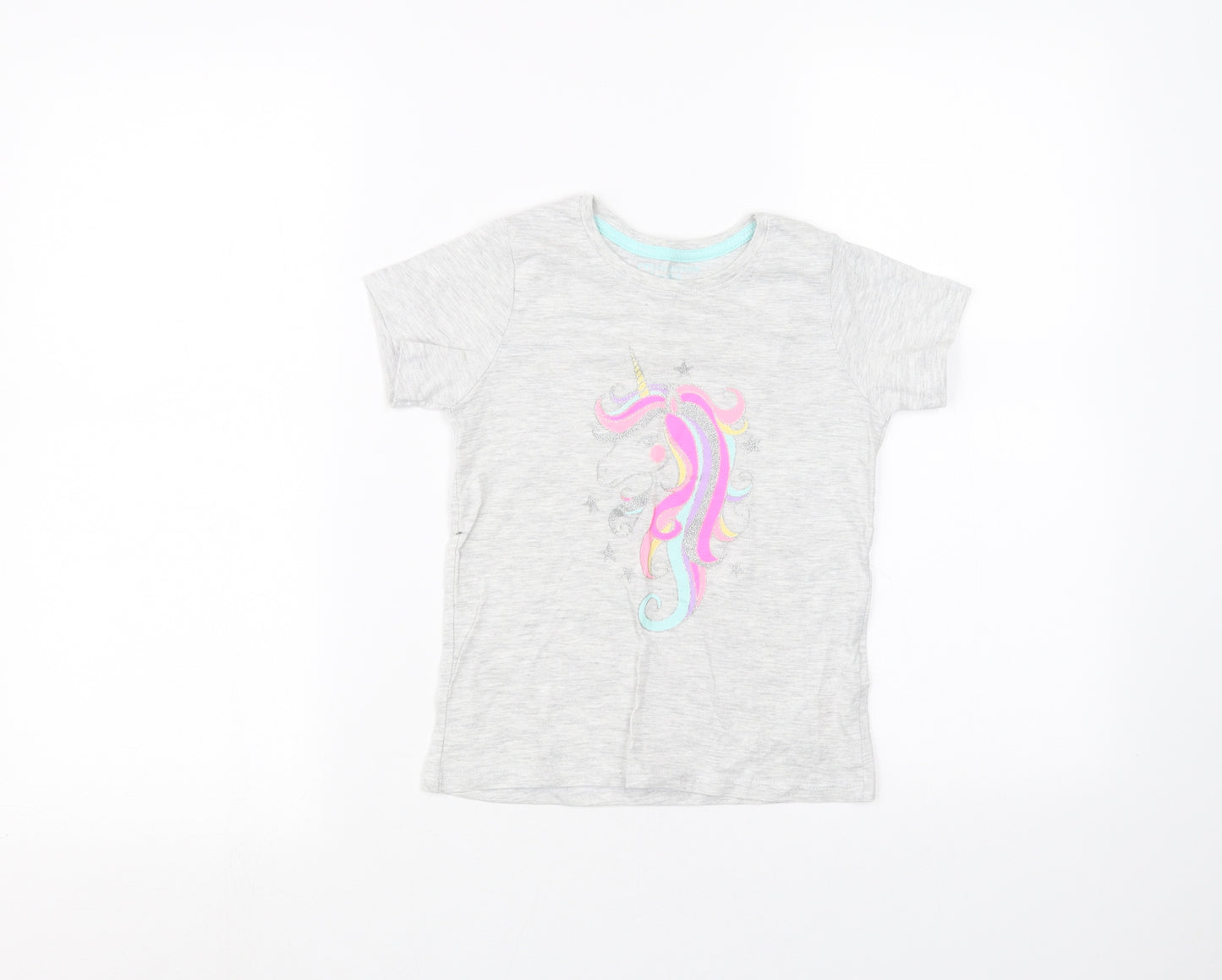 Primark Girls Grey   Basic T-Shirt Size 5-6 Years