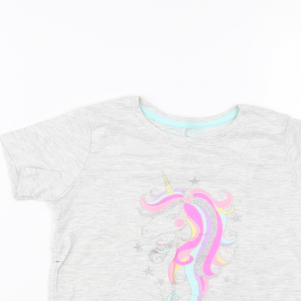 Primark Girls Grey   Basic T-Shirt Size 5-6 Years
