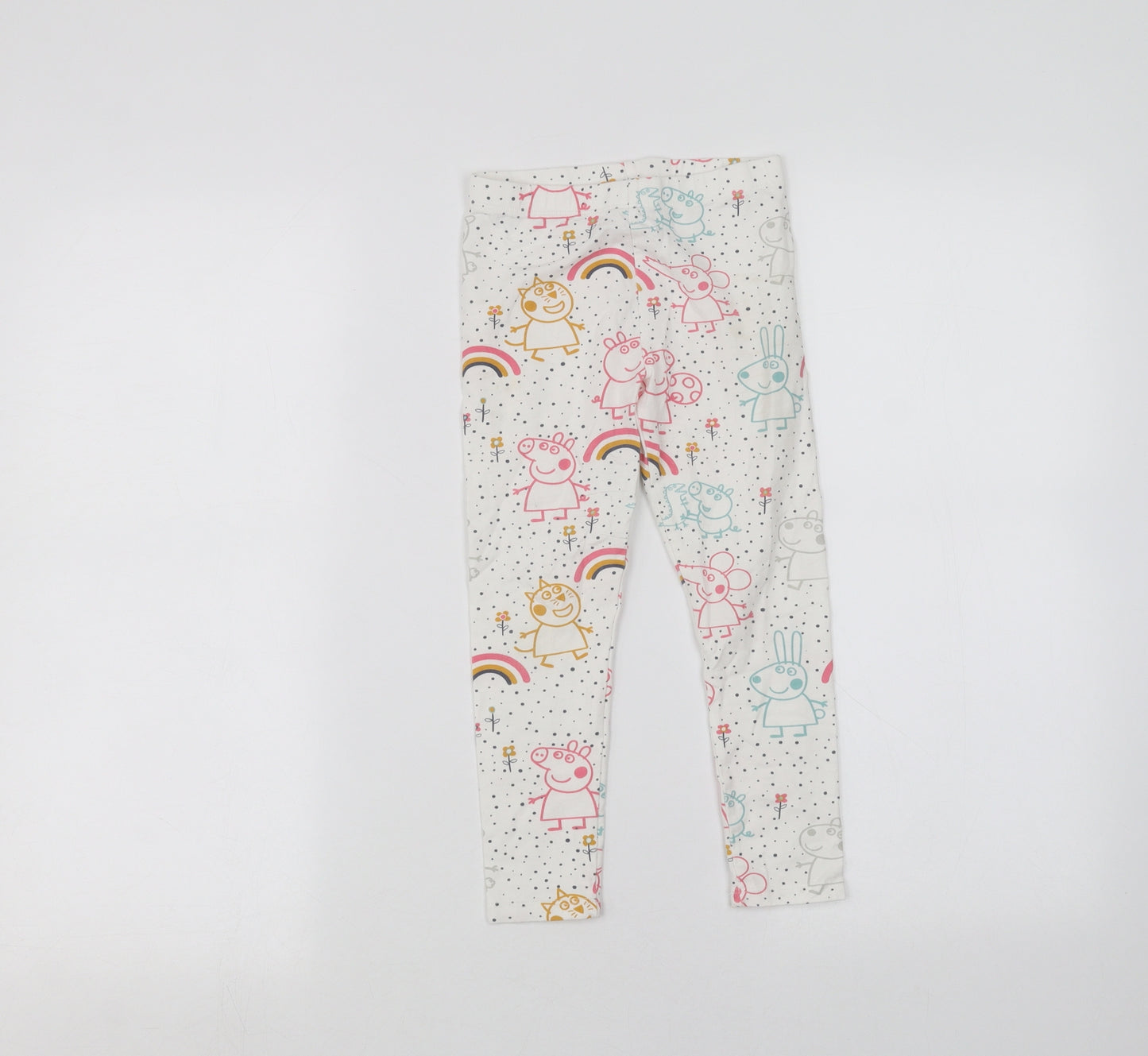 Matalan Girls White   Sweatpants Trousers Size 5-6 Years