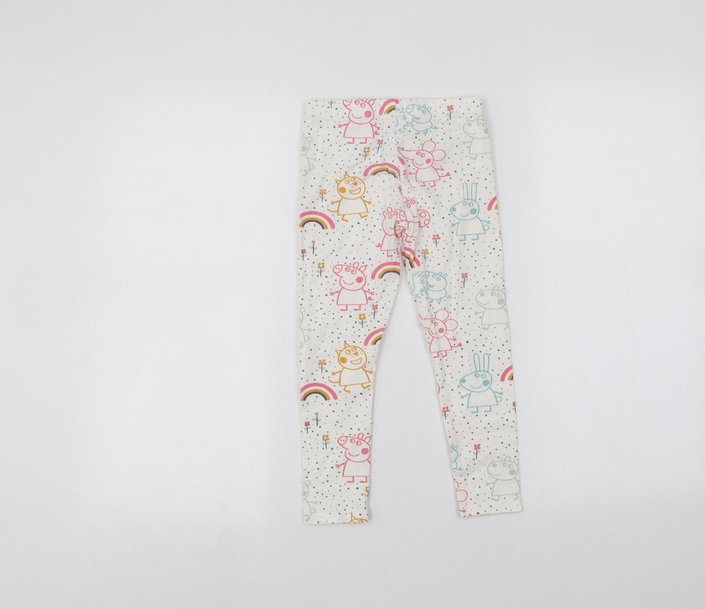 Matalan Girls White   Sweatpants Trousers Size 5-6 Years