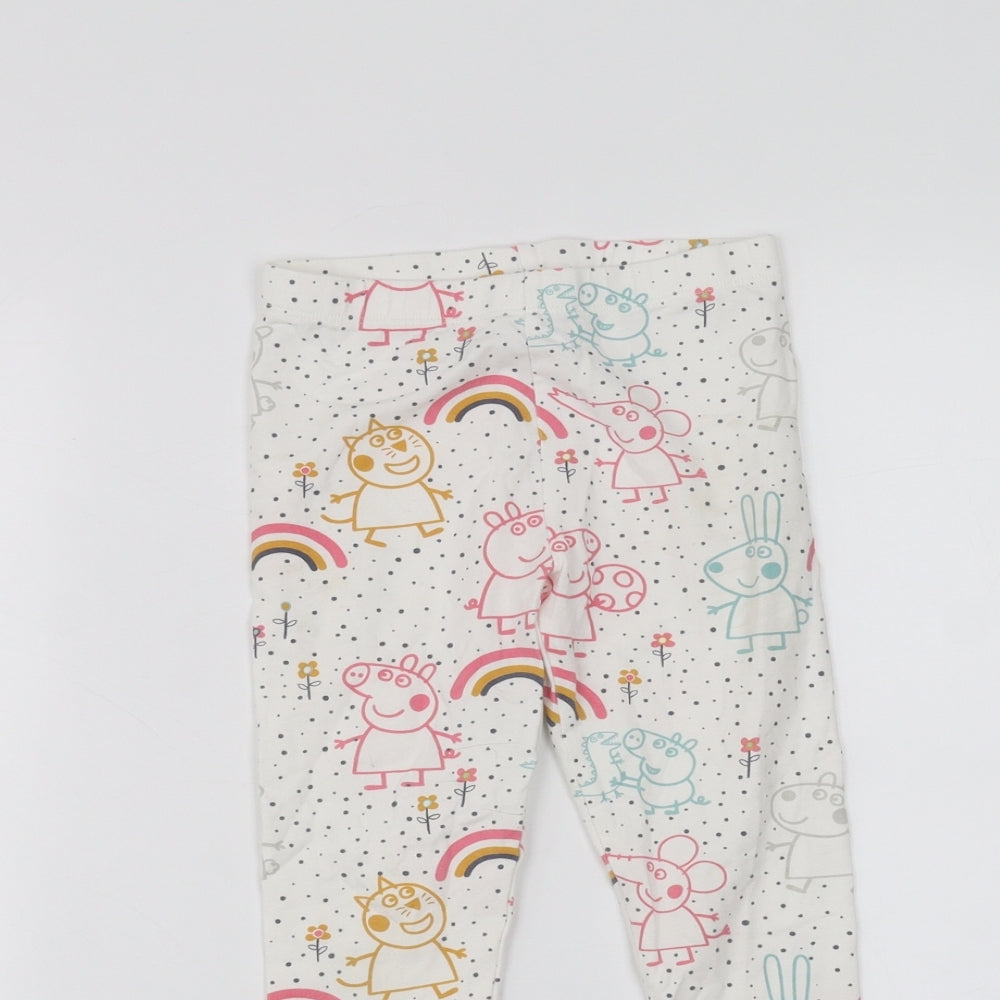 Matalan Girls White   Sweatpants Trousers Size 5-6 Years