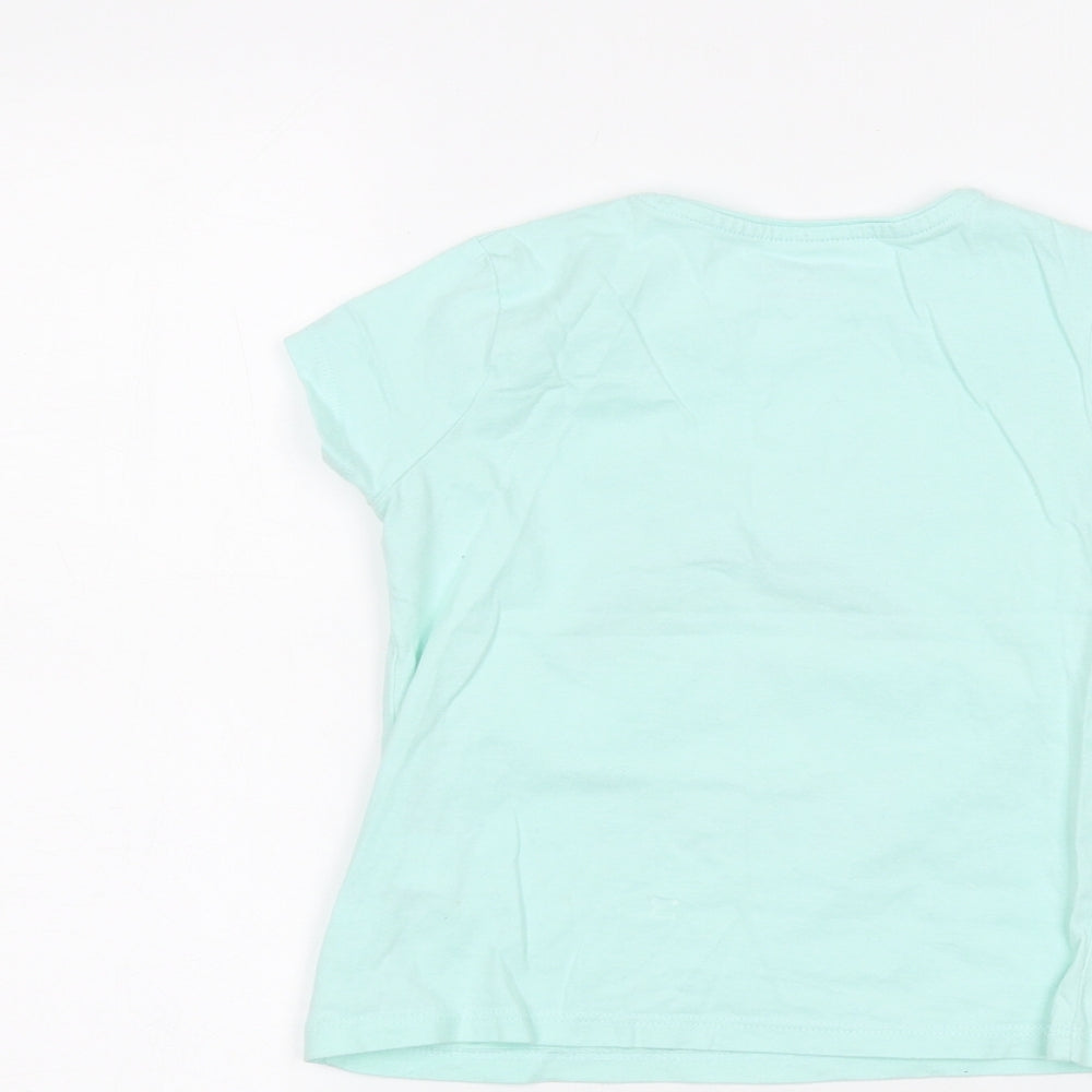 Primark Girls Blue   Basic T-Shirt Size 4-5 Years