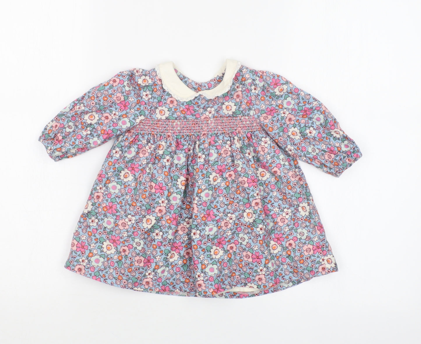 M&S Girls Multicoloured Floral  A-Line  Size 3-6 Months