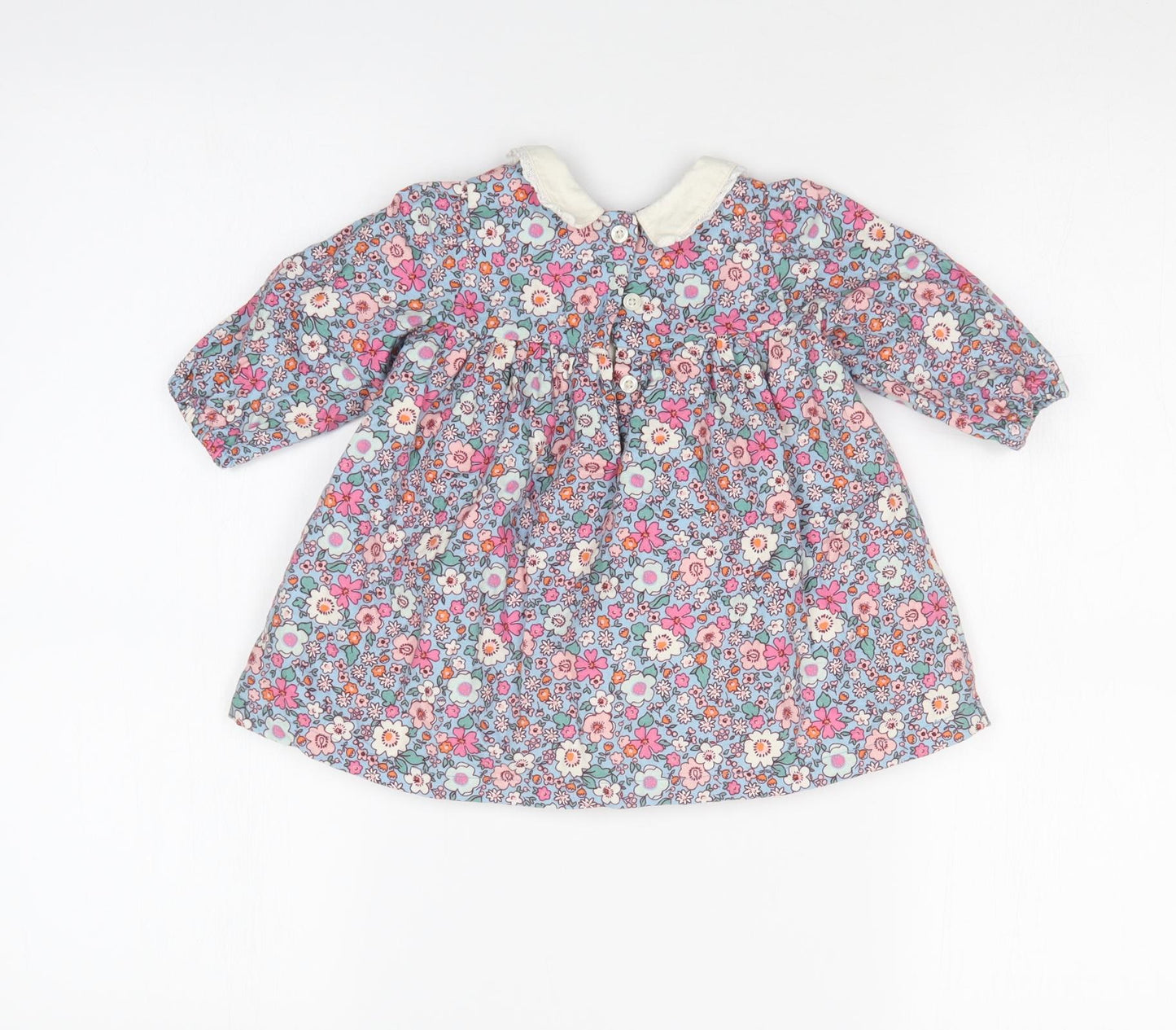 M&S Girls Multicoloured Floral  A-Line  Size 3-6 Months