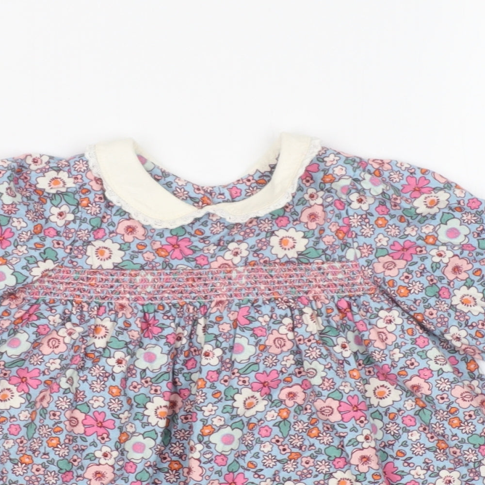 M&S Girls Multicoloured Floral  A-Line  Size 3-6 Months
