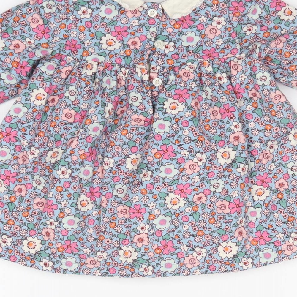 M&S Girls Multicoloured Floral  A-Line  Size 3-6 Months