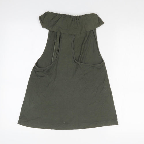 DOCEFLOR Womens Green   Basic T-Shirt Size M