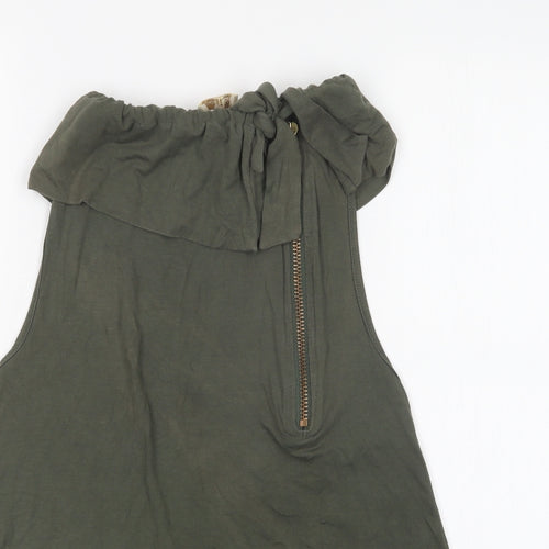 DOCEFLOR Womens Green   Basic T-Shirt Size M