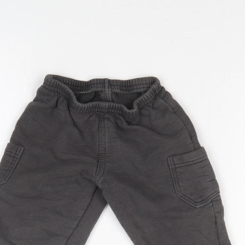BRANDILI Boys Grey   Jogger Trousers Size 6-9 Months