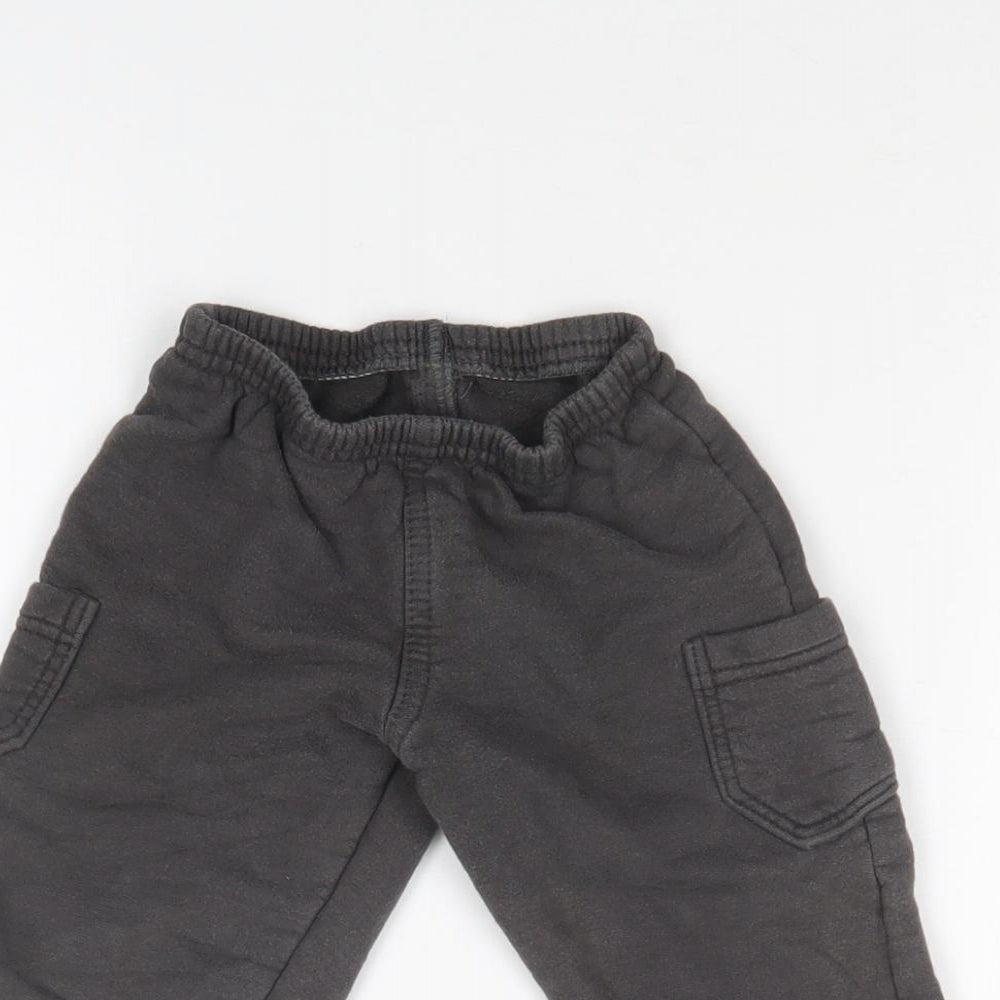 BRANDILI Boys Grey   Jogger Trousers Size 6-9 Months