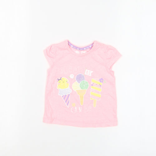 TU Girls Pink   Basic T-Shirt Size 3-6 Months