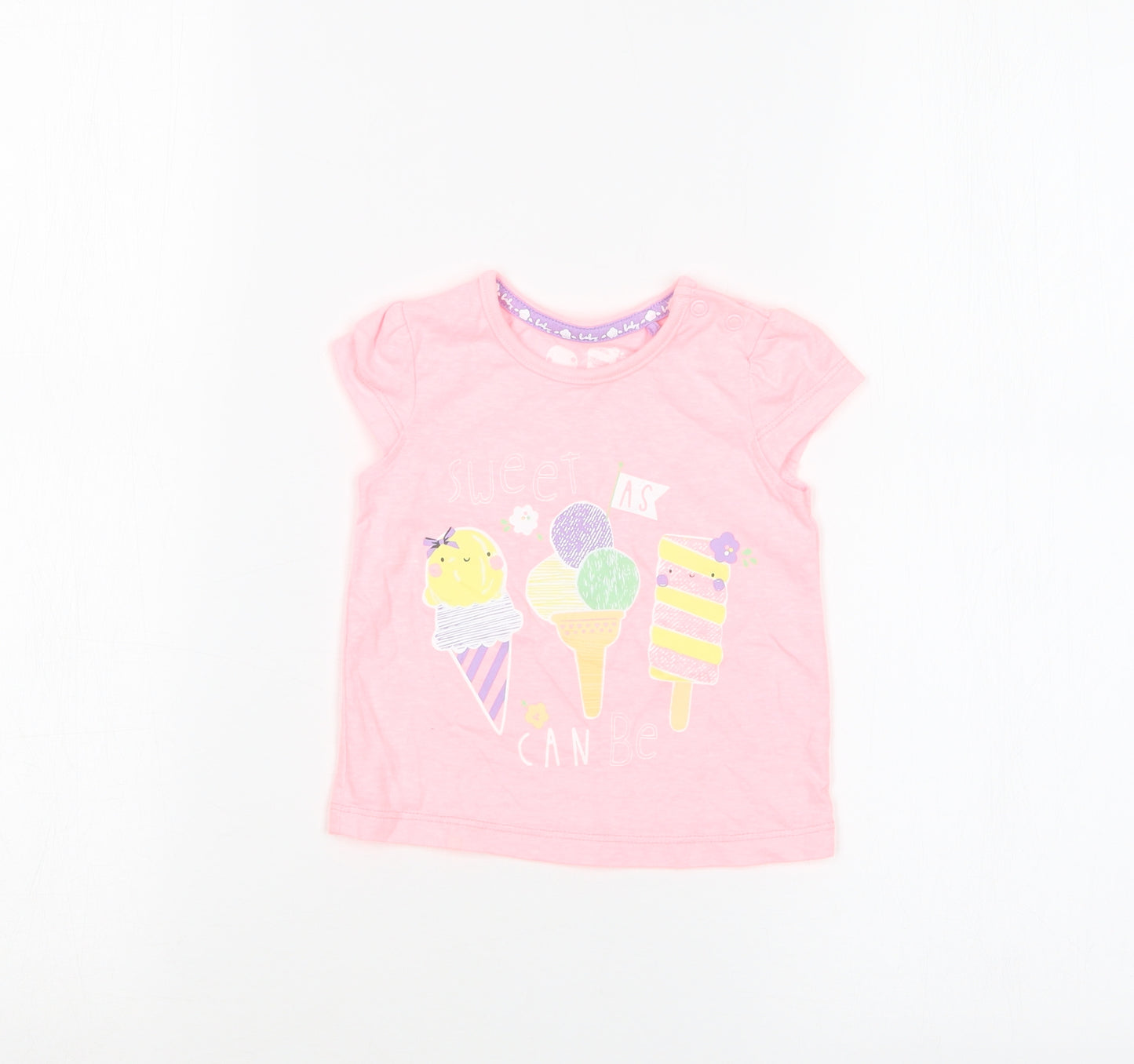TU Girls Pink   Basic T-Shirt Size 3-6 Months