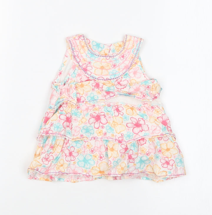 Mothercare Girls Multicoloured Floral  Basic T-Shirt Size 3-6 Months