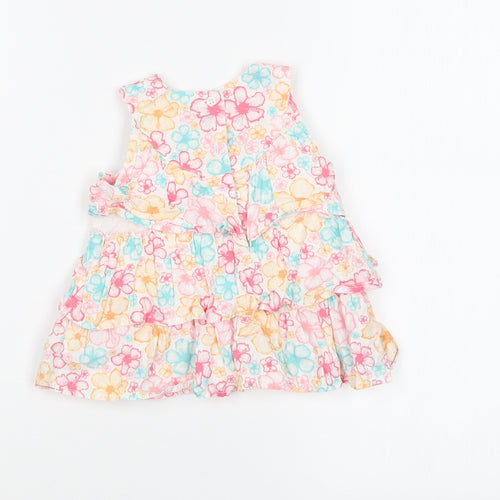 Mothercare Girls Multicoloured Floral  Basic T-Shirt Size 3-6 Months