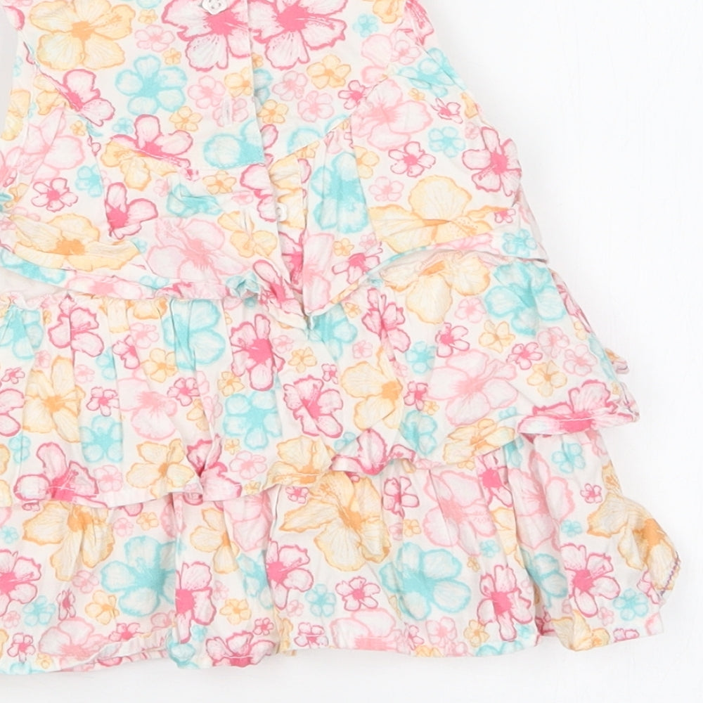 Mothercare Girls Multicoloured Floral  Basic T-Shirt Size 3-6 Months