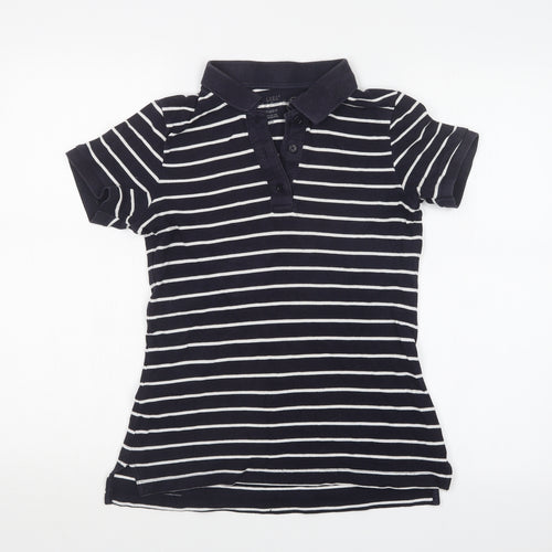 H&M Womens Blue Striped  Basic Polo Size S