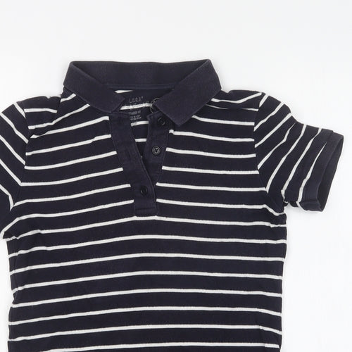 H&M Womens Blue Striped  Basic Polo Size S