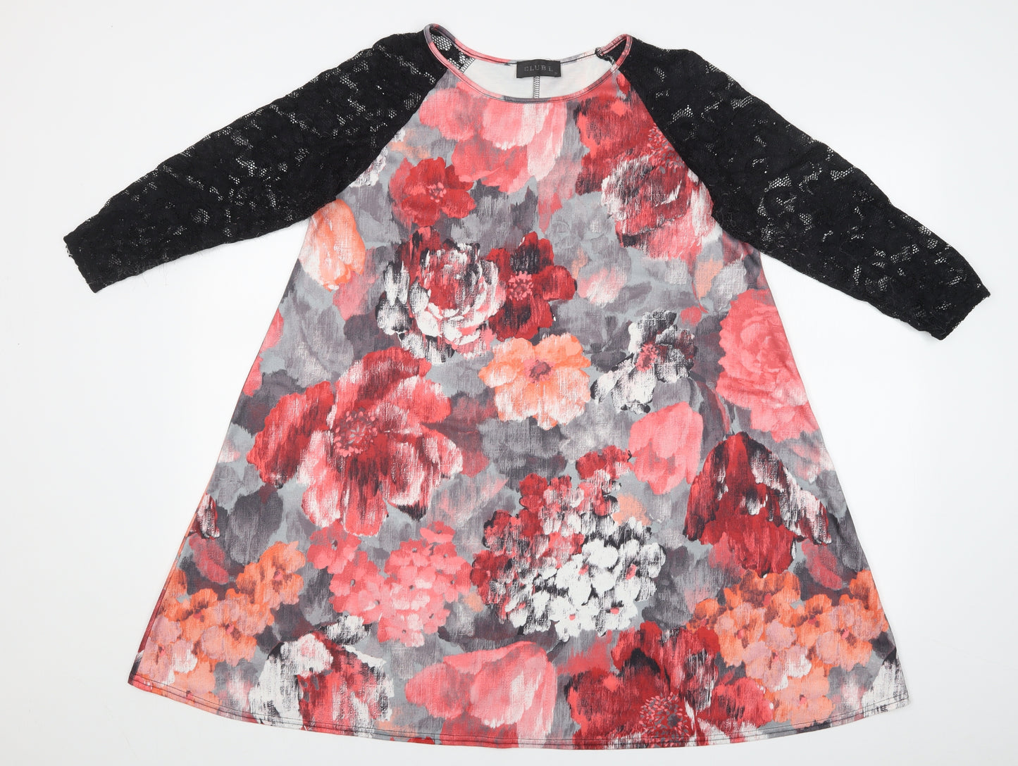 Club L Womens Multicoloured Floral  A-Line  Size 18