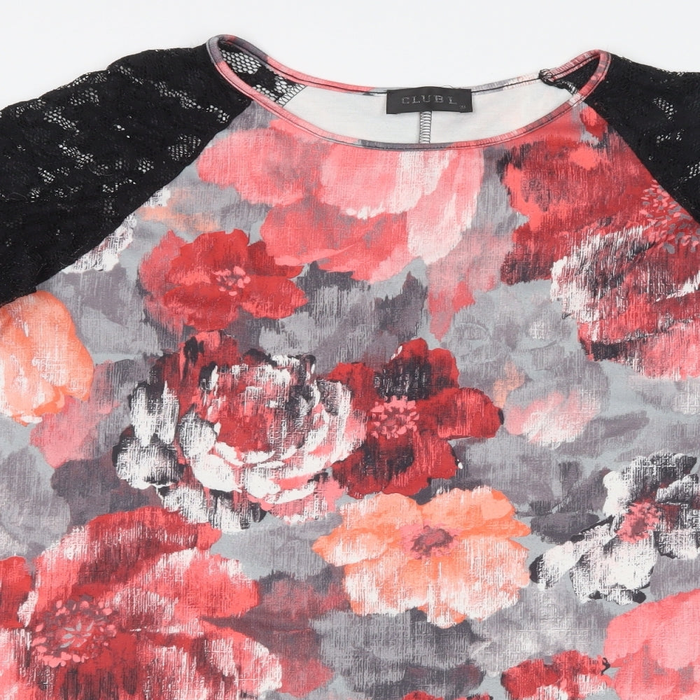 Club L Womens Multicoloured Floral  A-Line  Size 18