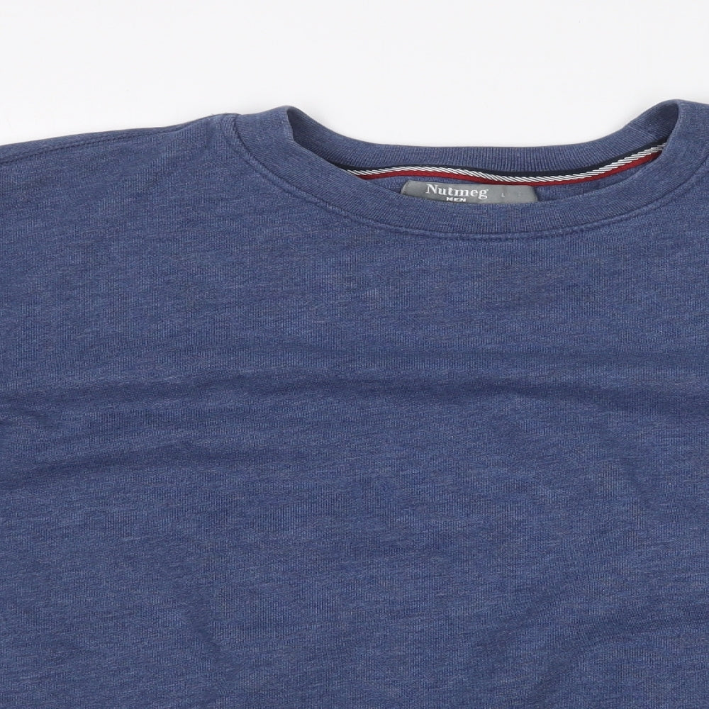 Nutmeg Mens Blue   Pullover Sweatshirt Size L
