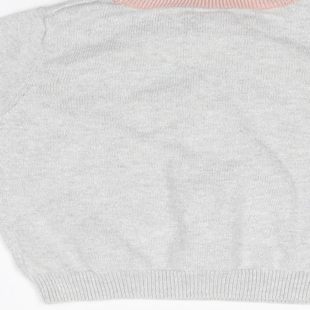 TU Girls Silver   Basic T-Shirt Size 3 Years