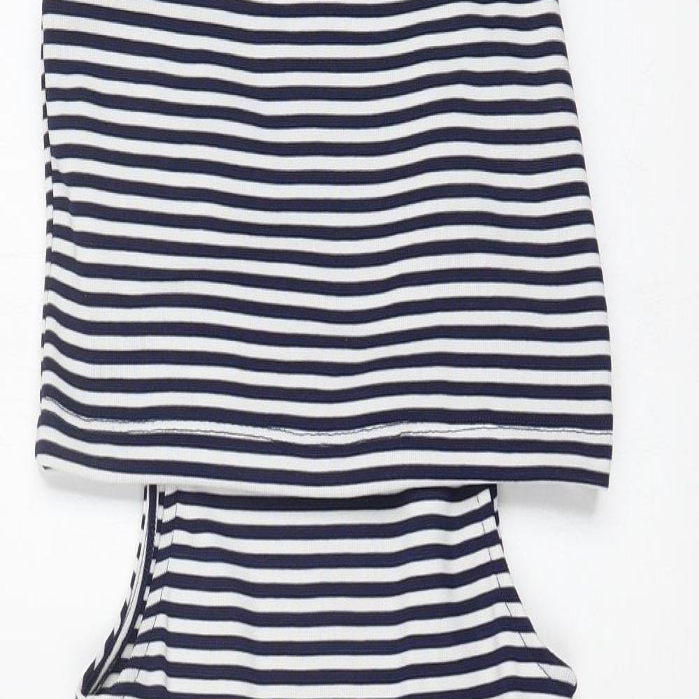 Topshop Womens Multicoloured Striped  Bodycon  Size 8