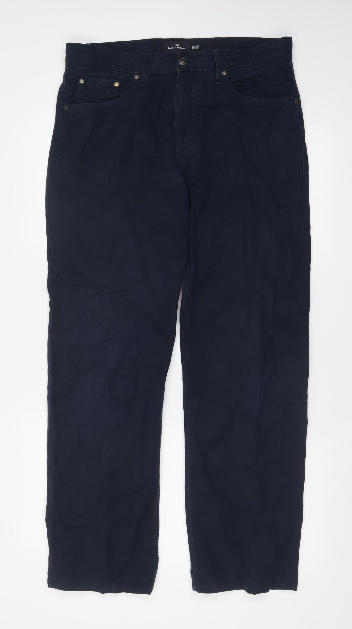 Blue Harbour Mens Blue   Trousers  Size 34 in L33 in