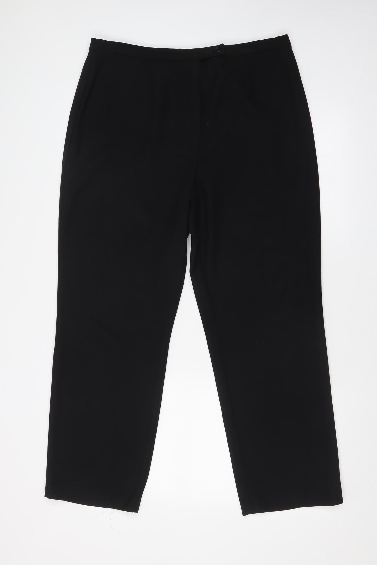 M&S Womens Black   Trousers  Size 18 L26 in