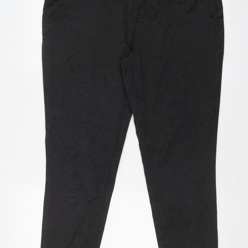BHS Womens Black Paisley  Skinny Jeans Size 16 L29 in