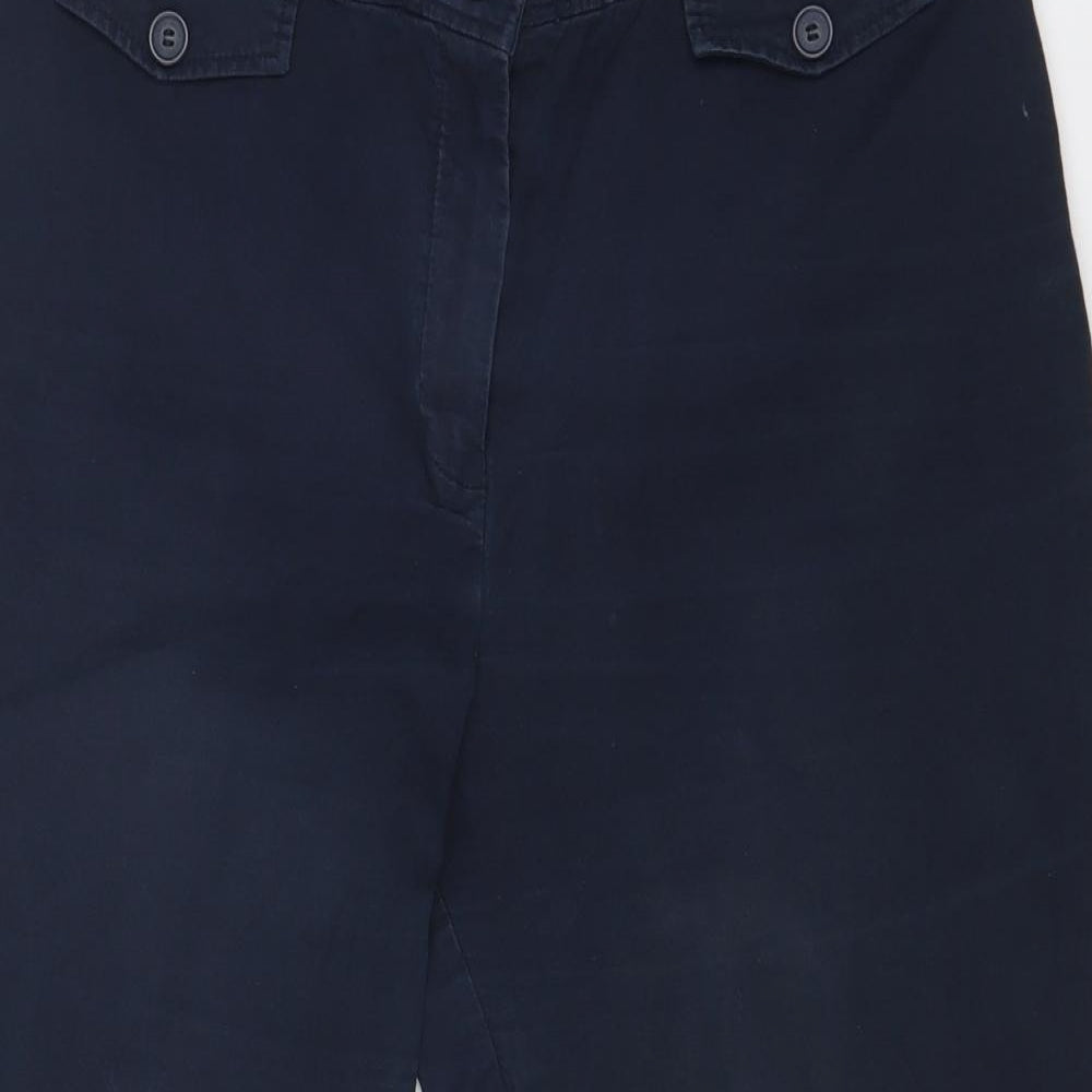 M&S Womens Blue   Chino Trousers Size 16 L22 in