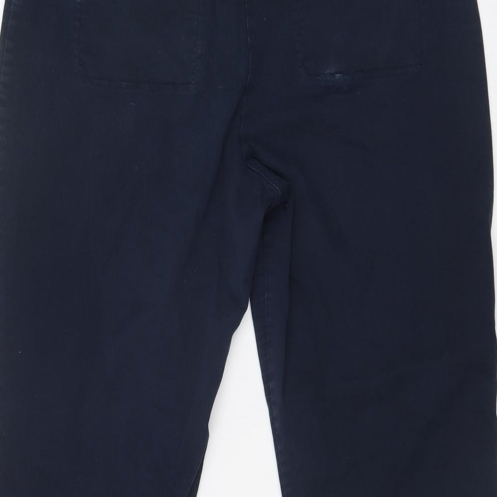 M&S Womens Blue   Chino Trousers Size 16 L22 in