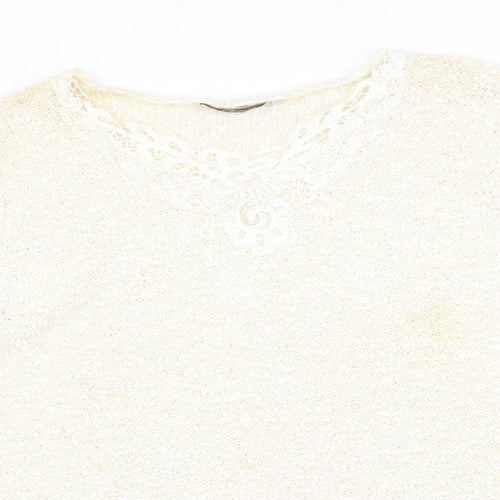 BM collections Womens White   Pullover Jumper Size M