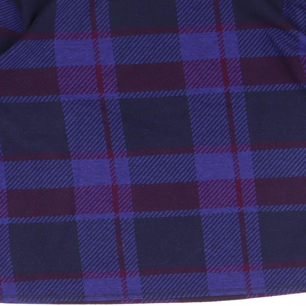 Marks and Spencer Womens Purple Check  Pullover Jumper Size 10