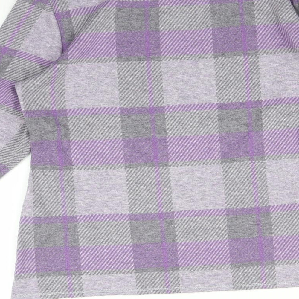 Marks and Spencer Womens Grey Check  Pullover Jumper Size 10
