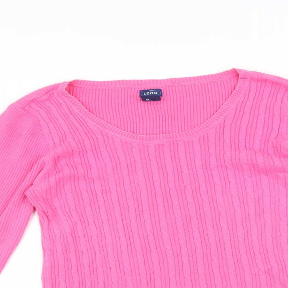 IZOD Womens Pink   Pullover Jumper Size L
