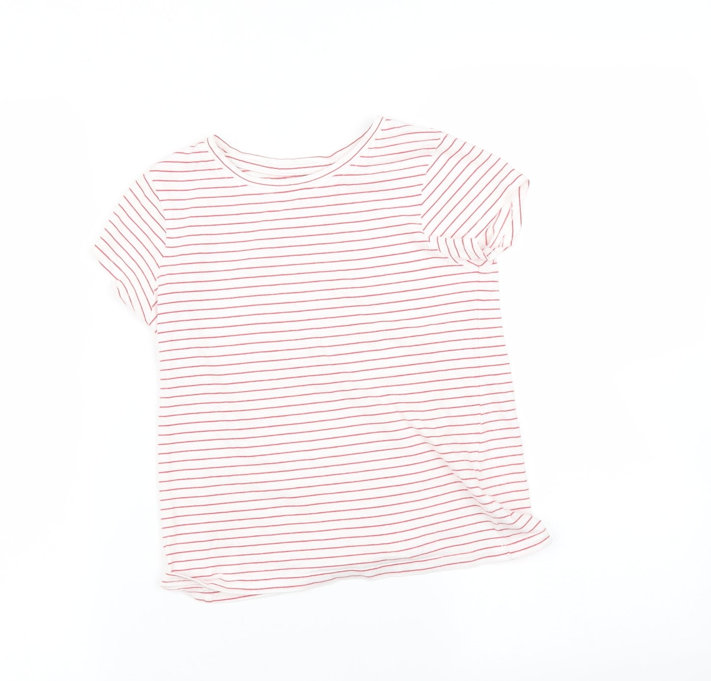 NEXT Girls Red Striped  Basic T-Shirt Size 8 Years