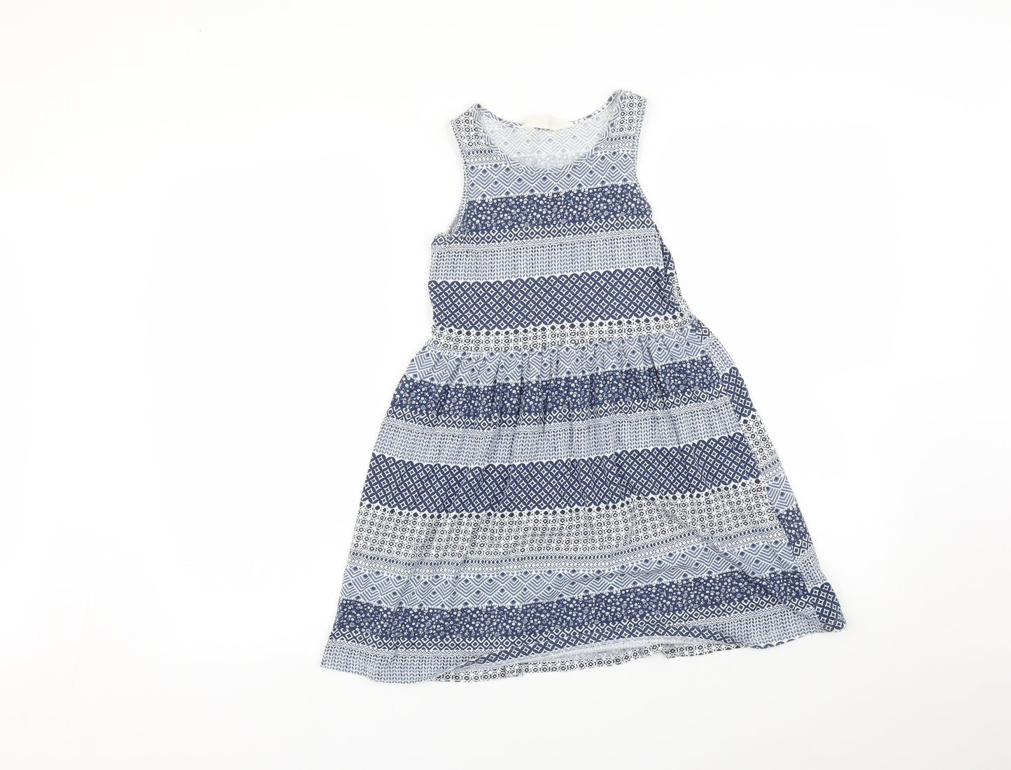 H&M Girls Blue   Fit & Flare  Size 6-7 Years