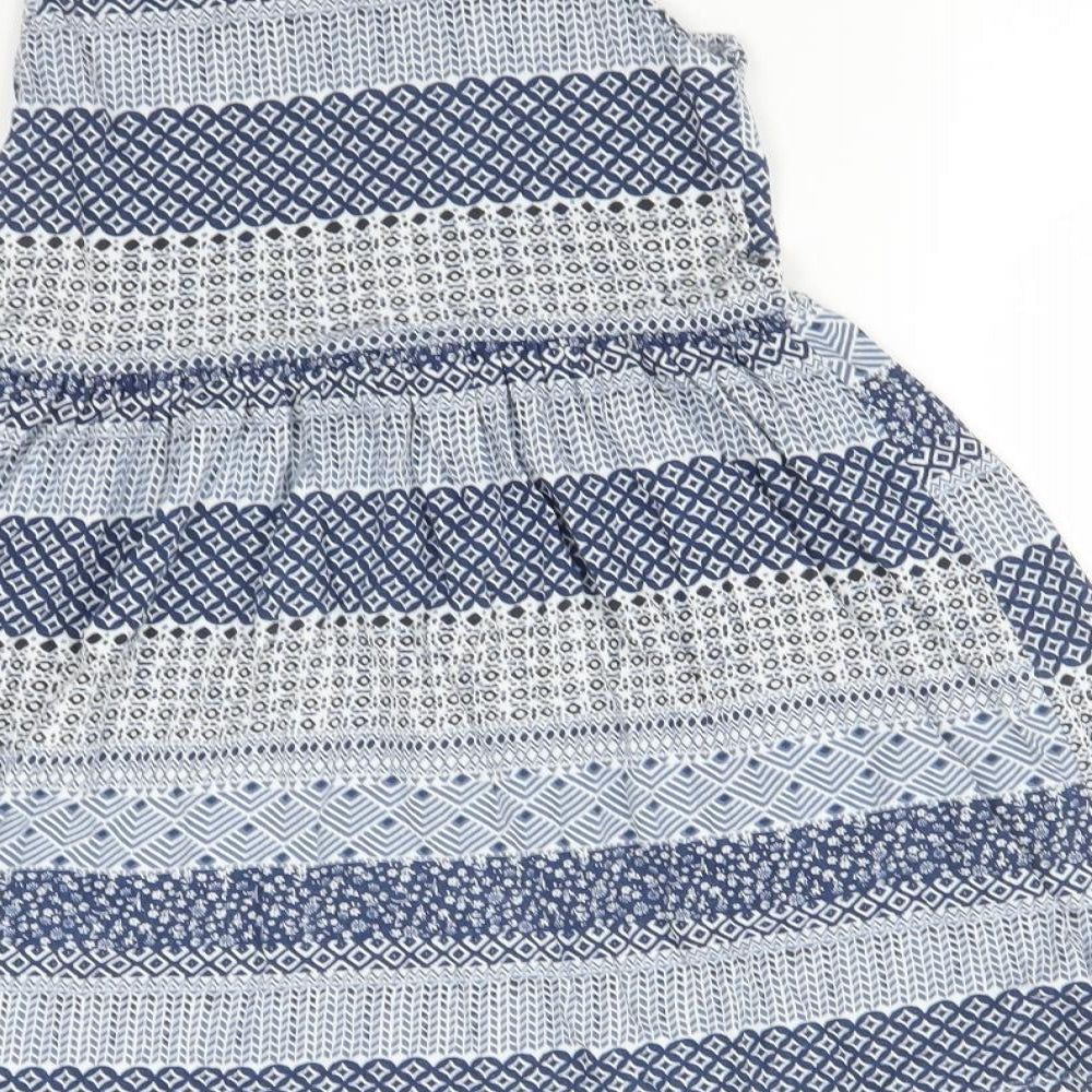 H&M Girls Blue   Fit & Flare  Size 6-7 Years