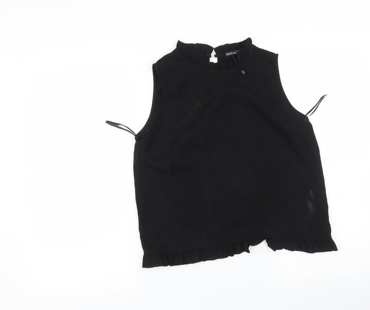 Boohoo Womens Black Basic T-Shirt Size 8