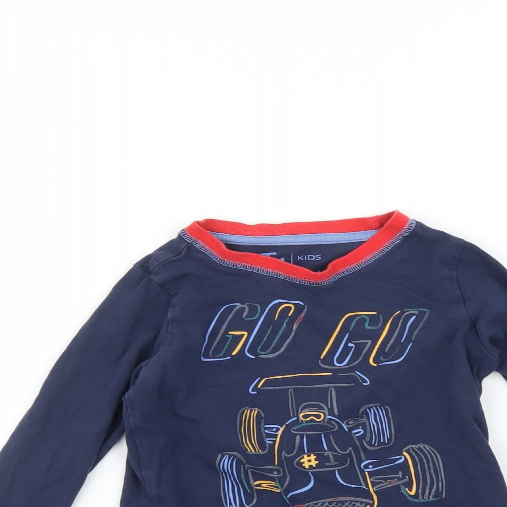 TU Boys Blue   Basic T-Shirt Size 3-4 Years