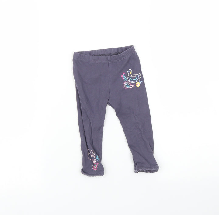 Nutmeg Baby Purple Floral   Leggings Size 9-12 Months
