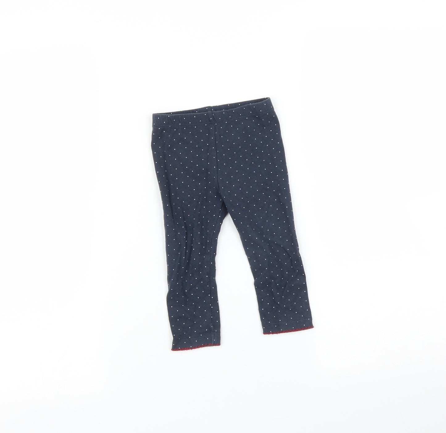 Preworn Baby Blue Spotted   Leggings Size 9-12 Months