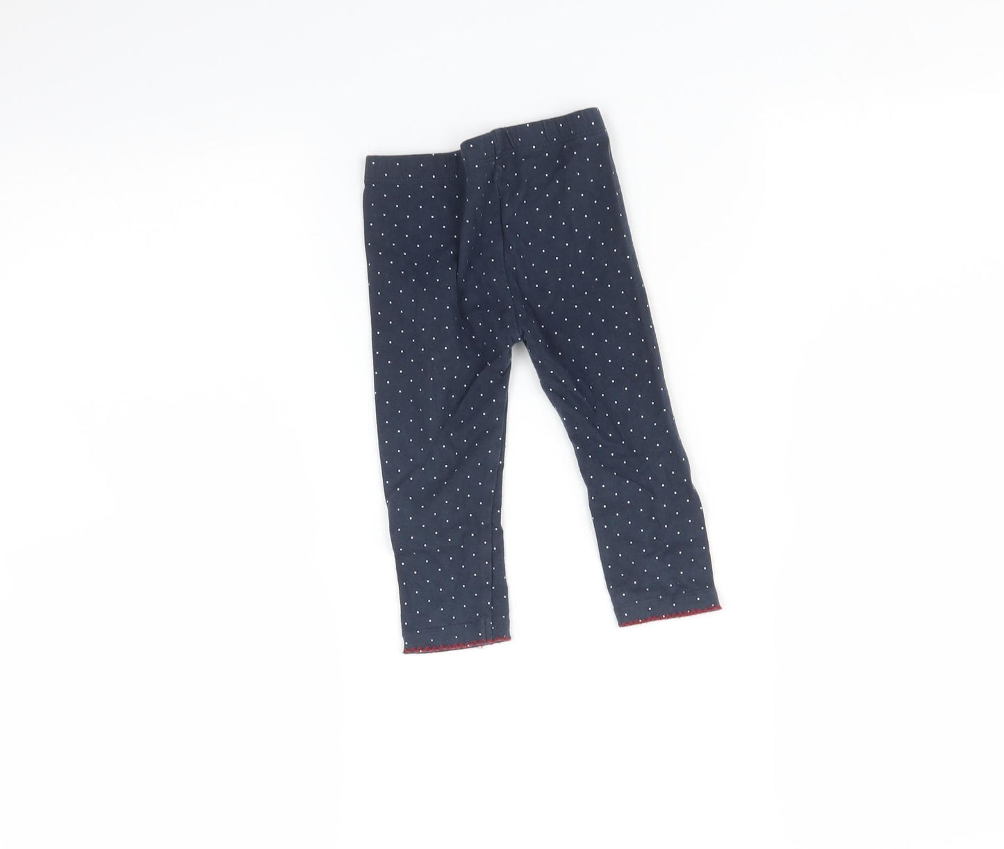 Preworn Baby Blue Spotted   Leggings Size 9-12 Months