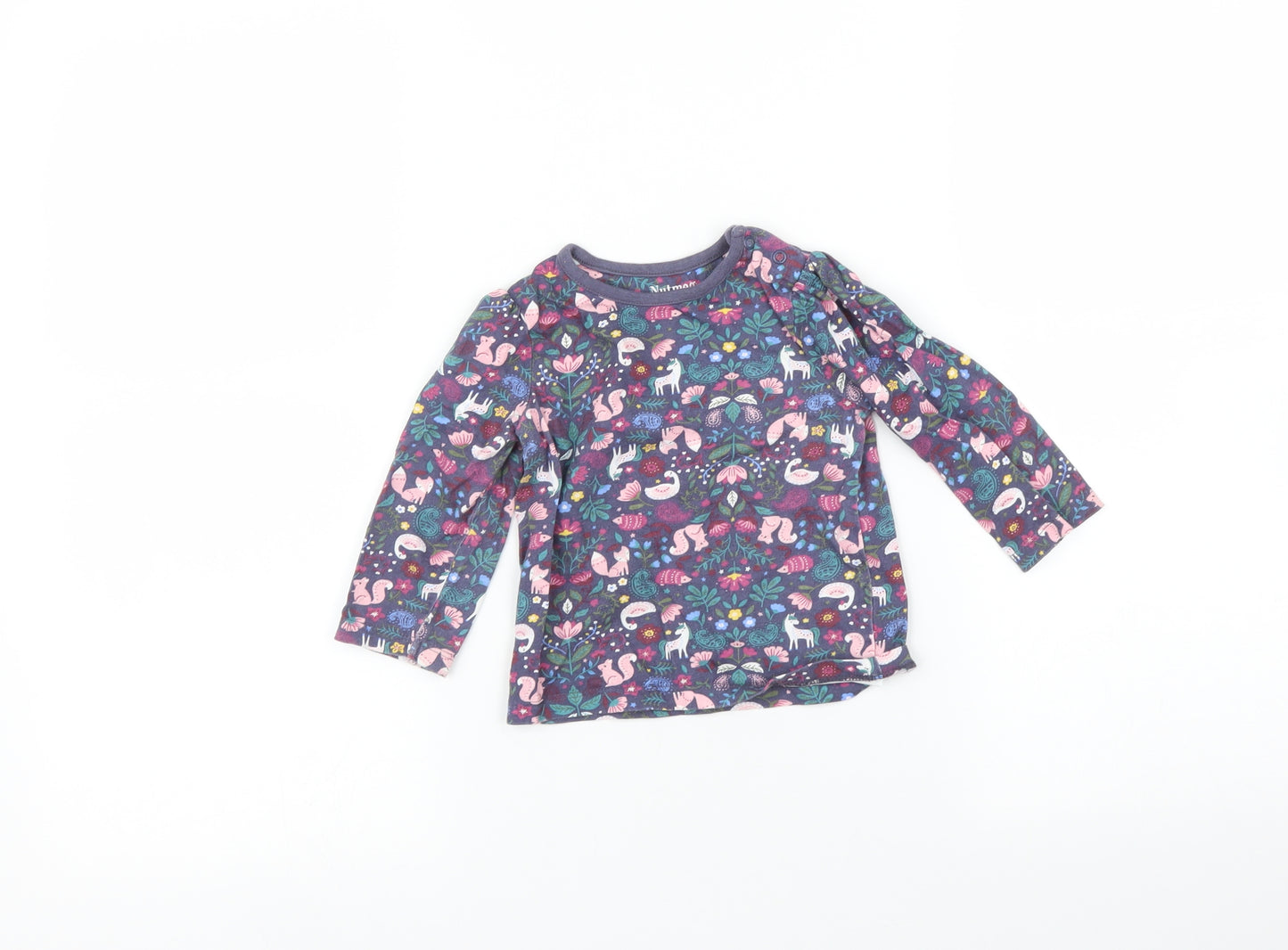 Nutmeg Baby Purple Floral  Basic T-Shirt Size Newborn