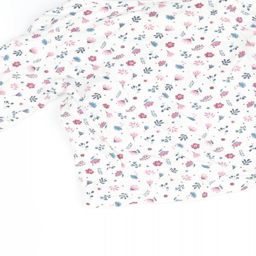 Nutmeg Baby White Floral  Basic T-Shirt Size 9-12 Months