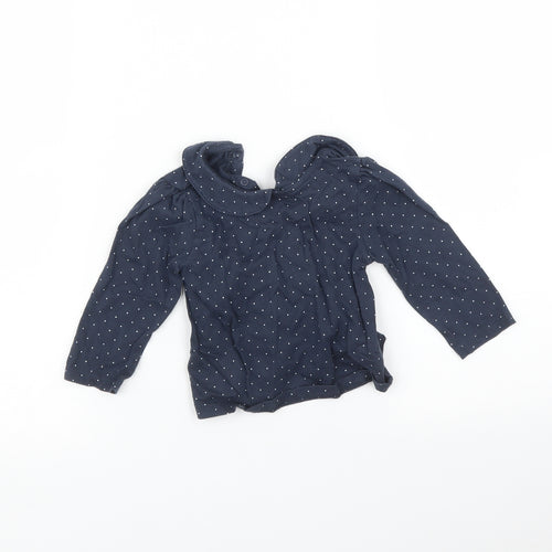 Nutmeg Baby Blue Spotted  Basic T-Shirt Size 9-12 Months