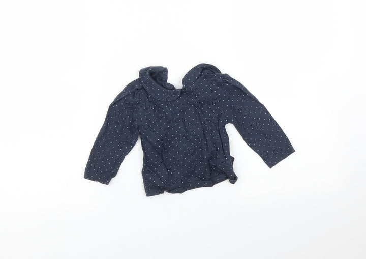Nutmeg Baby Blue Spotted Basic T-Shirt Size 9-12 Months