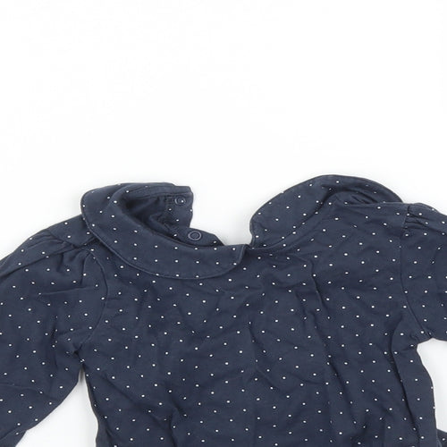Nutmeg Baby Blue Spotted  Basic T-Shirt Size 9-12 Months
