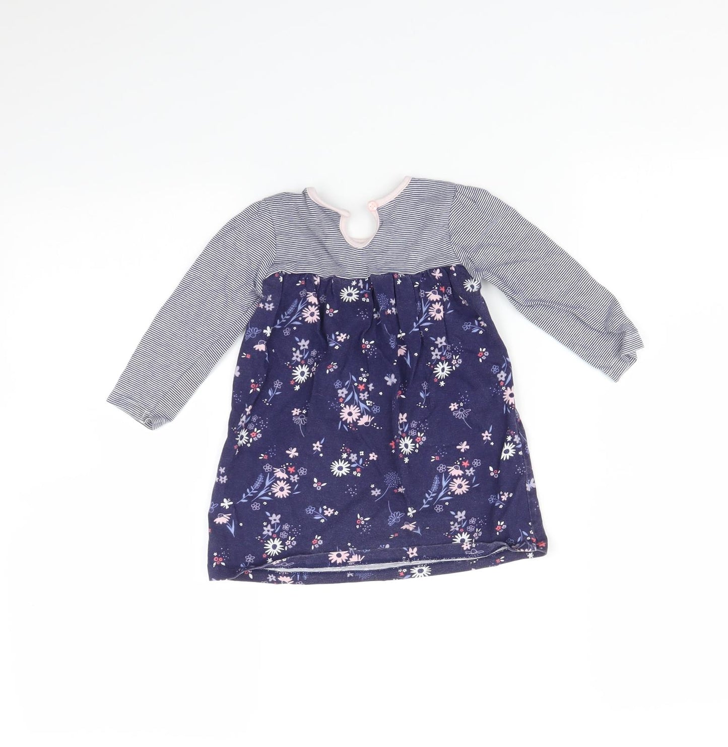 George Baby Blue Floral  Fit & Flare  Size 9-12 Months